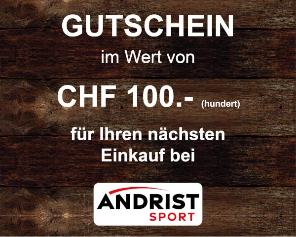 ANDRIST Sport Geschenkgutschein CHF 100.-