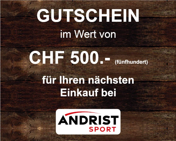 ANDRIST Sport Geschenkgutschein CHF 500.-