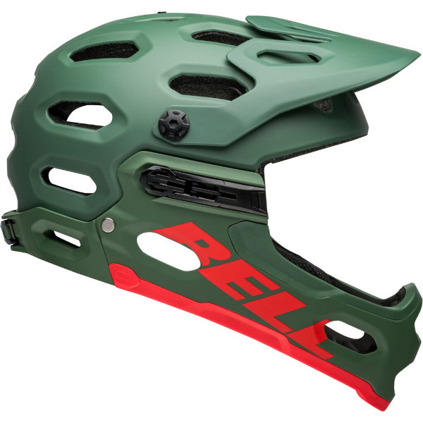BELL Super 3R MIPS Helmet (Matte Dark Green/Infrared)